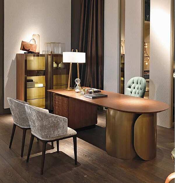 Scrivania rettangolare in legno con cassetti Erik OPERA CONTEMPORARY 48003/N fabbrica OPERA CONTEMPORARY dall'Italia. Foto №3