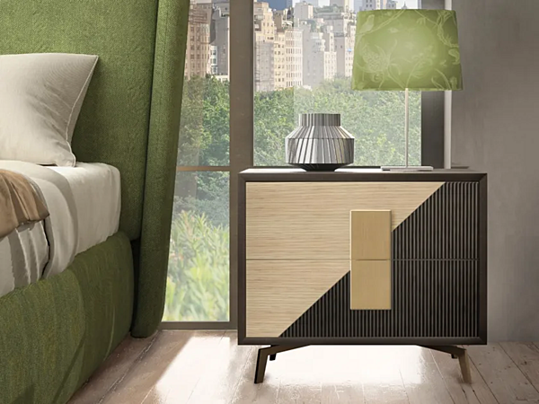 Tavolino da notte rettangolare con cassetti CASA +39 NEW HARMONY H0010, H0012 fabbrica CASA +39 dall'Italia. Foto №2