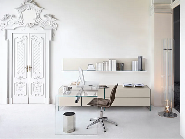 Scrivania angolare in cristallo Air Desk 1 Gallotti&Radice fabbrica Gallotti & Radice dall'Italia. Foto №5