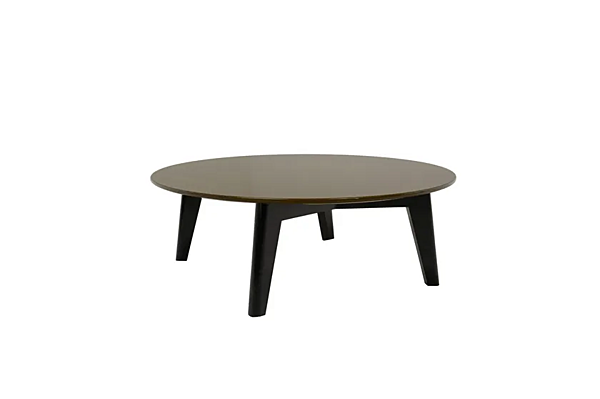 Tavolino da caffè rotondo in legno con piano in pietra lavica CHELINI Edgar fabbrica CHELINI dall'Italia. Foto №2