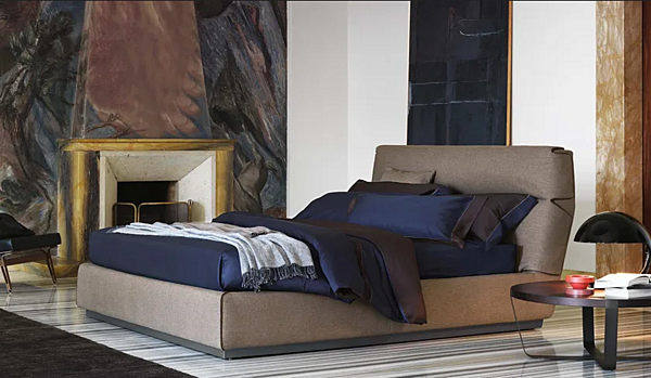 Letto matrimoniale con testata imbottita Flou Gentleman fabbrica Flou dall'Italia. Foto №8