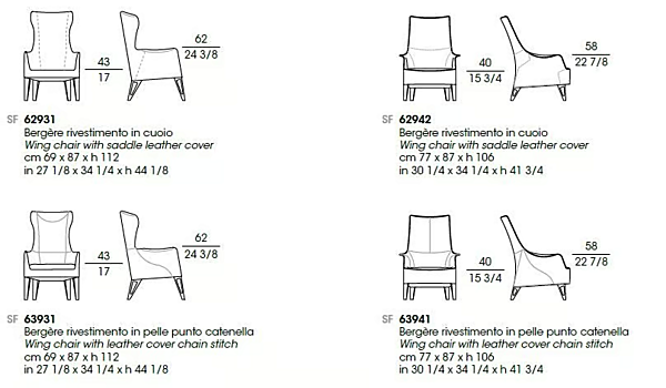 Poltrona in pelle con braccioli Mobius GIORGETTI fabbrica GIORGETTI dall'Italia. Foto №5