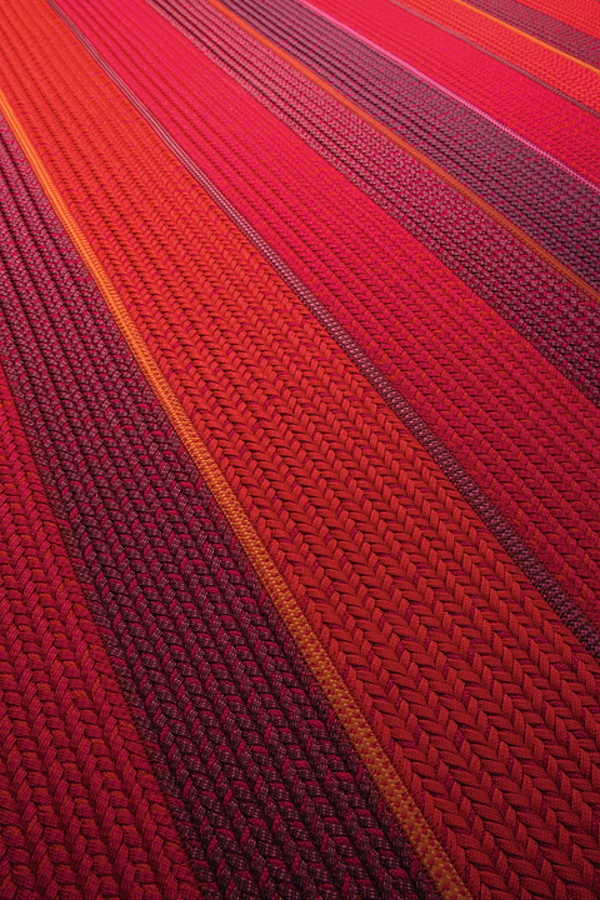 Tappeto da esterno a righe quadrato in materiale PAOLA LENTI Ray fabbrica PAOLA LENTI dall'Italia. Foto №3
