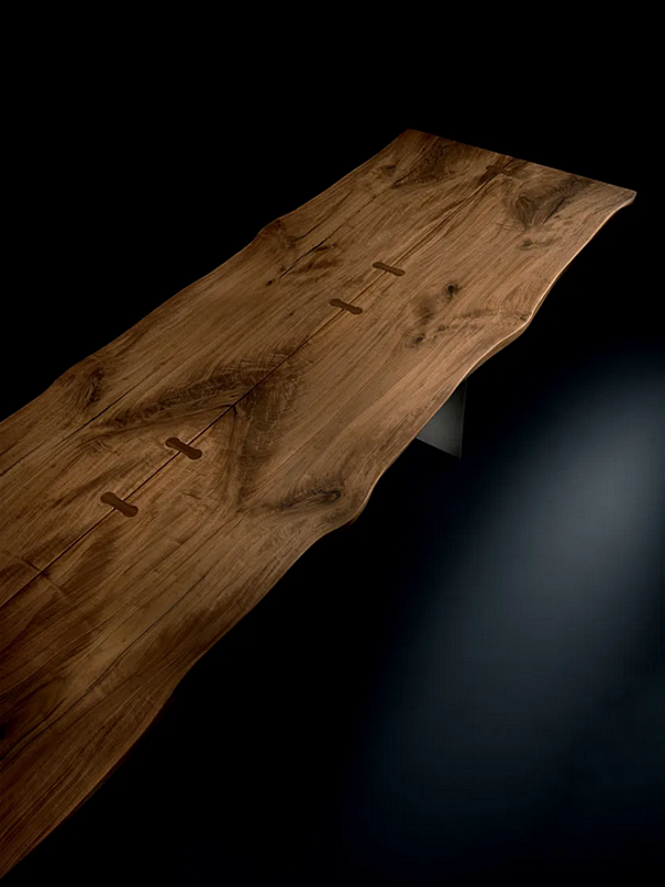 Tavolo rettangolare in legno massello Vero Boomerang ARTE BROTTO L620, BOOMERANG fabbrica Arte Brotto dall'Italia. Foto №4