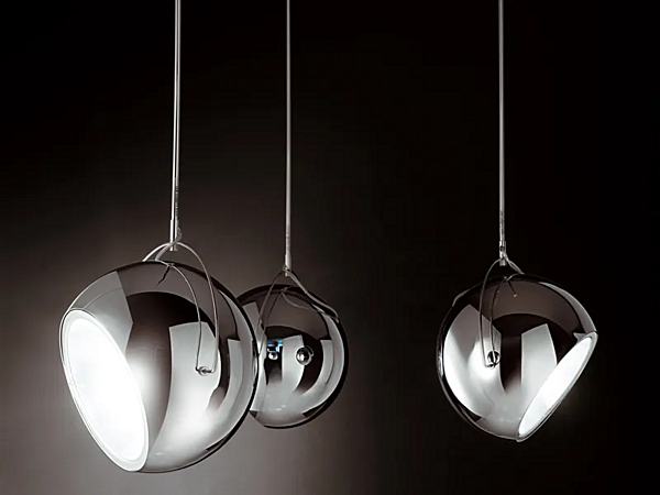 Lampada a sospensione in metallo Beluga in acciaio Fabbian fabbrica Fabbian dall'Italia. Foto №5