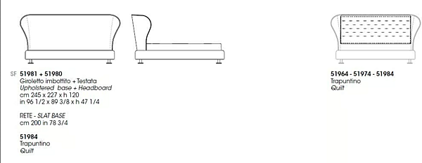 Letto matrimoniale con testiera imbottita GIORGETTI REA fabbrica GIORGETTI dall'Italia. Foto №6