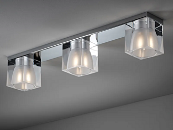 Lampada da soffitto in cristallo Fabbian Cubetto fabbrica Fabbian dall'Italia