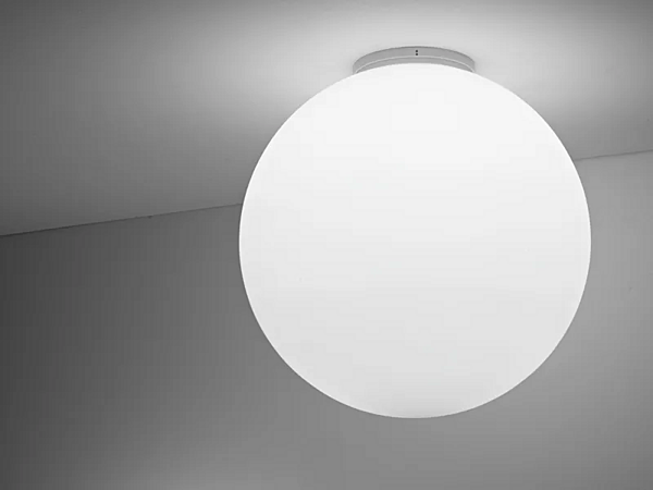 Lampada da soffitto in vetro fluorescente e alogena Fabbian collezione Lumi Sfera fabbrica Fabbian dall'Italia. Foto №1