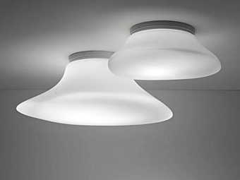 Lampada da soffitto in vetro fluorescente alogena Fabbian collezione Lumi Mycena fabbrica Fabbian dall'Italia