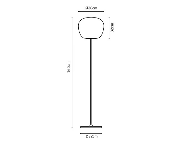 Lampada da terra in vetro Fabbian collezione Lumi Mochi fabbrica Fabbian dall'Italia. Foto №6