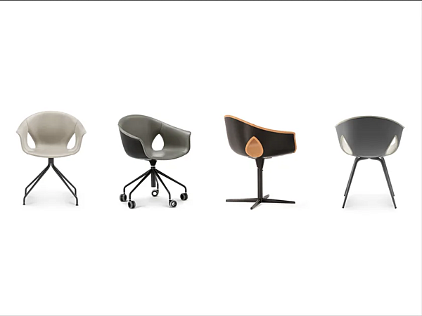 Poltrona in pelle con braccioli e base a cavalletto Ginger Ale Poltrona Frau fabbrica POLTRONA FRAU dall'Italia. Foto №5