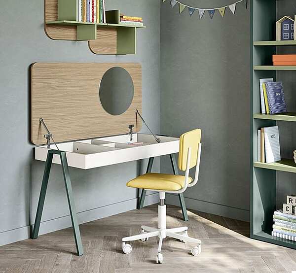 Scrivania rettangolare per bambini in legno Nidi collezione Secret fabbrica nidi dall'Italia. Foto №7