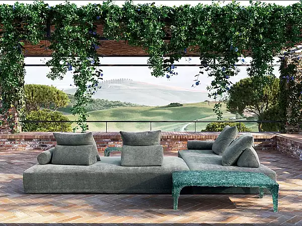 Divano modulare in schiuma da giardino Sherazade outdoor Edra fabbrica EDRA dall'Italia. Foto №2