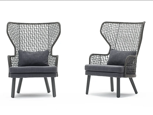 Poltrona da giardino con braccioli in corda VARASCHIN collezione Emma 23655, 23656, 23657, 23658 fabbrica VARASCHIN dall'Italia. Foto №11