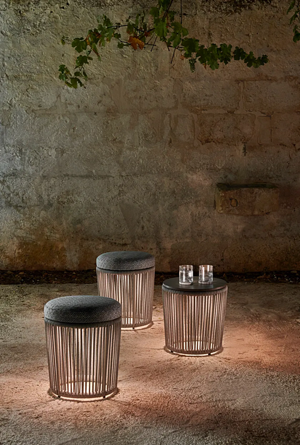 Pouf da giardino rotondo in alluminio verniciato VARASCHIN Tibidabo 14250 fabbrica VARASCHIN dall'Italia. Foto №4