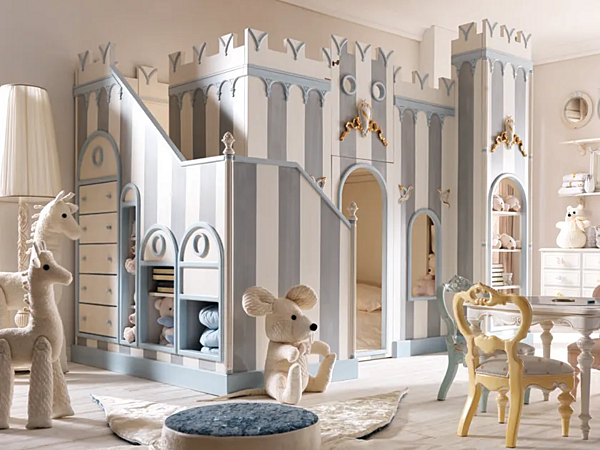 Set letto in legno Savio Firmino 3760 con testiera imbottita 3184CST A fabbrica SAVIO FIRMINO dall'Italia. Foto №2