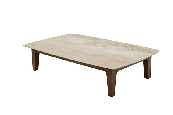 Tavolino da caffè rettangolare in travertino Yvan CHELINI fabbrica CHELINI dall'Italia. Foto №2