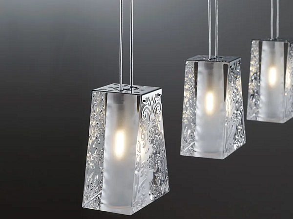 Lampada a sospensione in cristallo Vicky Fabbian fabbrica Fabbian dall'Italia. Foto №9