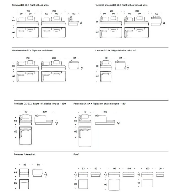 Divano angolare in tessuto Livingston Saba fabbrica SABA dall'Italia. Foto №11