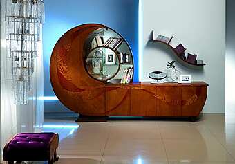 Sedia in legno massello imbottita Chiocciola CARPANELLI fabbrica CARPANELLI dall'Italia