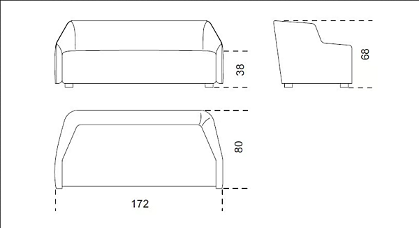 Divano a due posti in velluto Gallotti&Radice collezione First fabbrica Gallotti & Radice dall'Italia. Foto №3