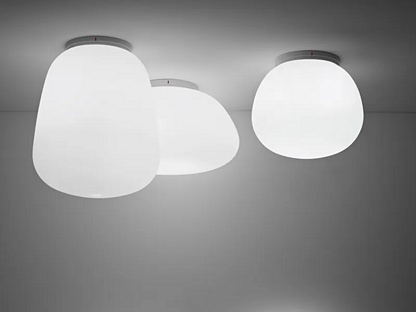 Lampada da soffitto in vetro Fabbian Lumi Baka fabbrica Fabbian dall'Italia. Foto №3