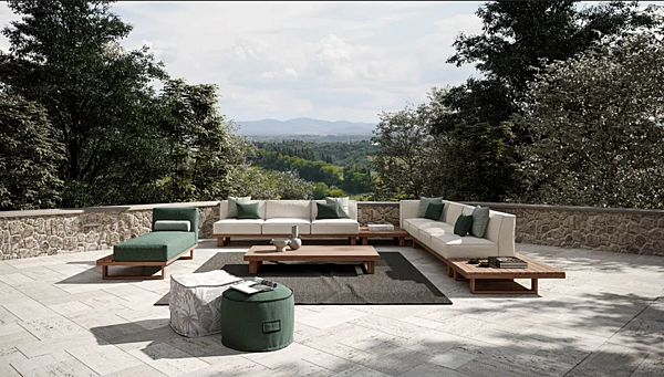 Pouf da giardino in tessuto tecnico quadrato Atmosphera collezione 9 Zero 9.0.PF fabbrica ATMOSPHERA dall'Italia. Foto №4