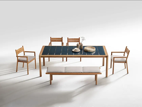 Sedia da giardino impilabile in legno con braccioli Apache Atmosphera fabbrica ATMOSPHERA dall'Italia. Foto №4