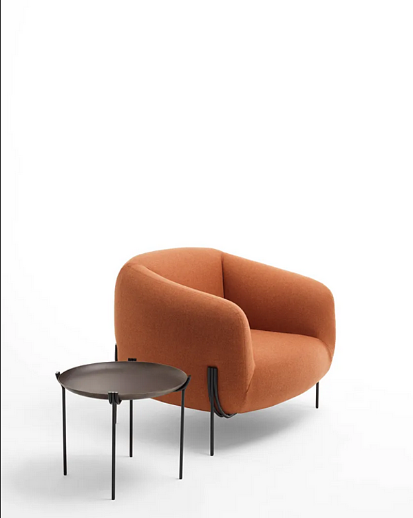 Tavolino da caffè rotondo in metallo con vassoio GEO Saba fabbrica SABA dall'Italia. Foto №3