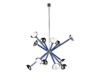 Lampada a sospensione in vetro soffiato artigianale Stimma 12 MULTIFORME SS8999-12