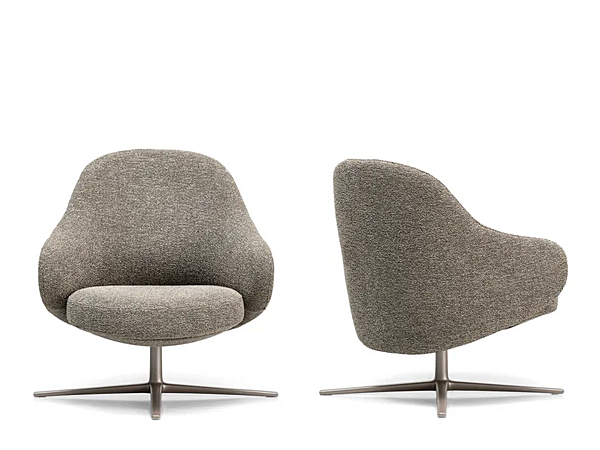 Poltrona girevole con braccioli base a 4 razze Kristalia Dua Lounge fabbrica Kristalia dall'Italia. Foto №1