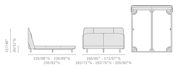 Letto in pelle con testiera imbottita Coupe POLTRONA FRAU fabbrica POLTRONA FRAU dall'Italia. Foto №8