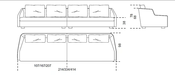 Divano modulare in velluto Gallotti&Radice First fabbrica Gallotti & Radice dall'Italia. Foto №4