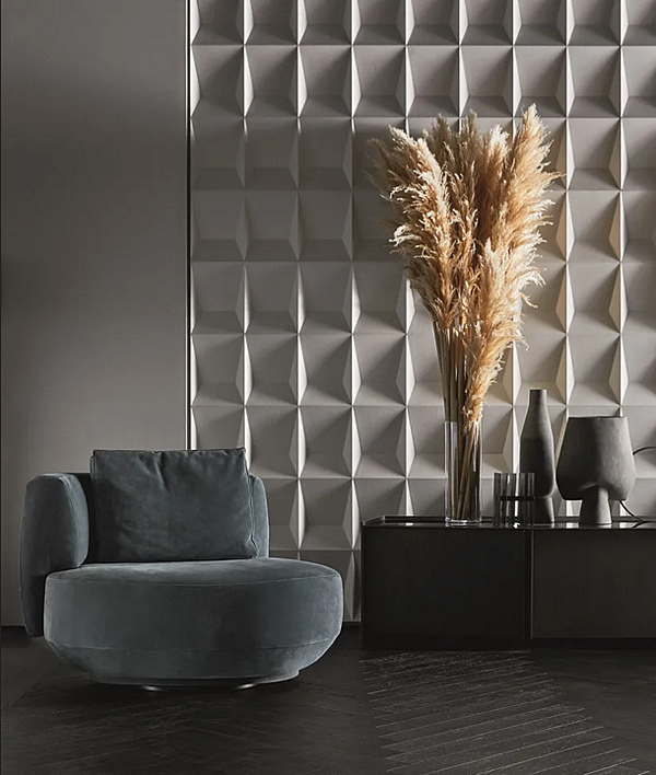 Poltrona girevole in tessuto imbottito Audrey Gallotti&Radice fabbrica Gallotti & Radice dall'Italia. Foto №2