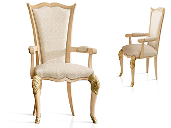 Poltrona in tessuto imbottito con braccioli A.R. Arredamenti Harmony 309