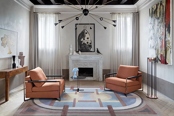 Poltrona con braccioli in tessuto SABA collezione No Logo Light fabbrica SABA dall'Italia. Foto №3