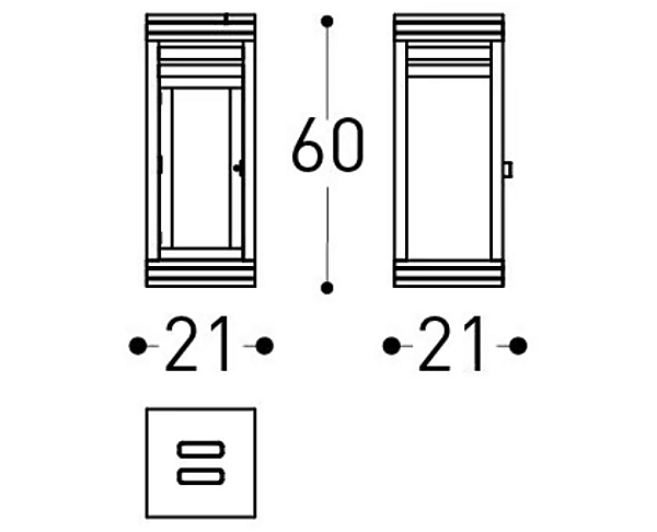 Lanterna in legno e vetro Barcode VARASCHIN 2188, 2189 fabbrica VARASCHIN dall'Italia. Foto №8