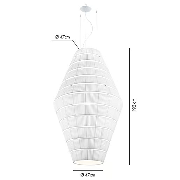 Lampada a sospensione in tessuto AXOLIGHT Layers fabbrica Axolight dall'Italia. Foto №9