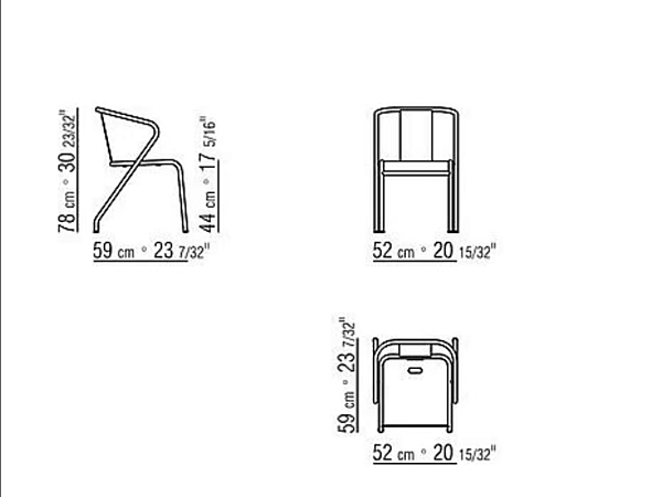 Sedia da giardino in metallo verniciato Calipso FLEXFORM 02C8A1 fabbrica FLEXFORM dall'Italia. Foto №2