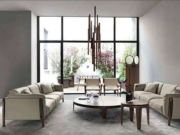 Lampada a sospensione in pelle conciata al vegetale LED foglia GIORGETTI fabbrica GIORGETTI dall'Italia. Foto №5