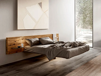 Letto matrimoniale sospeso in legno Fluttua Wildwood LAGO
