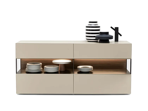 Credenza in legno con ante a ribalta e illuminazione integrata Kristalia Avenue fabbrica Kristalia dall'Italia. Foto №1