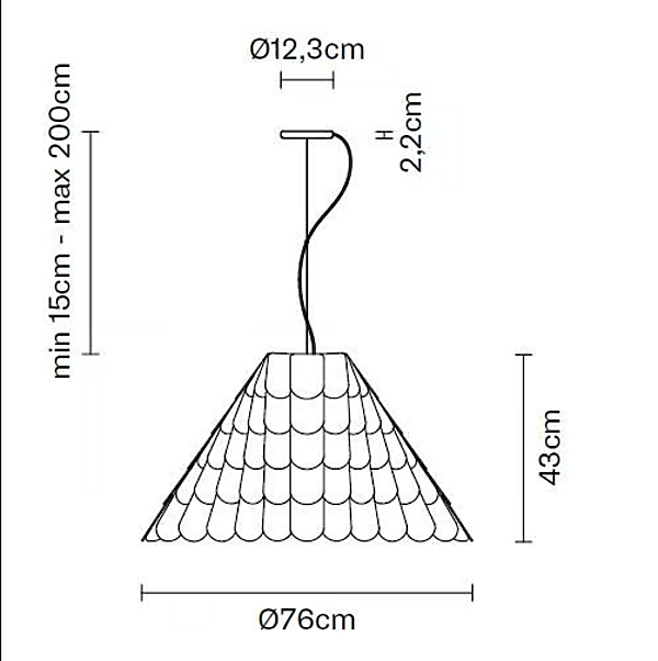 Lampada a sospensione in plastica Fabbian Roofer fabbrica Fabbian dall'Italia. Foto №10
