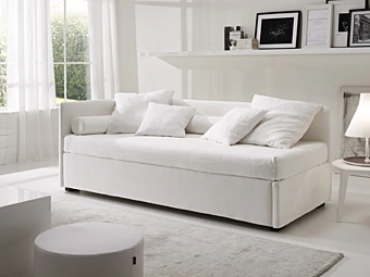 Divano letto a due posti con schienale imbottito Duomo Design Whiff