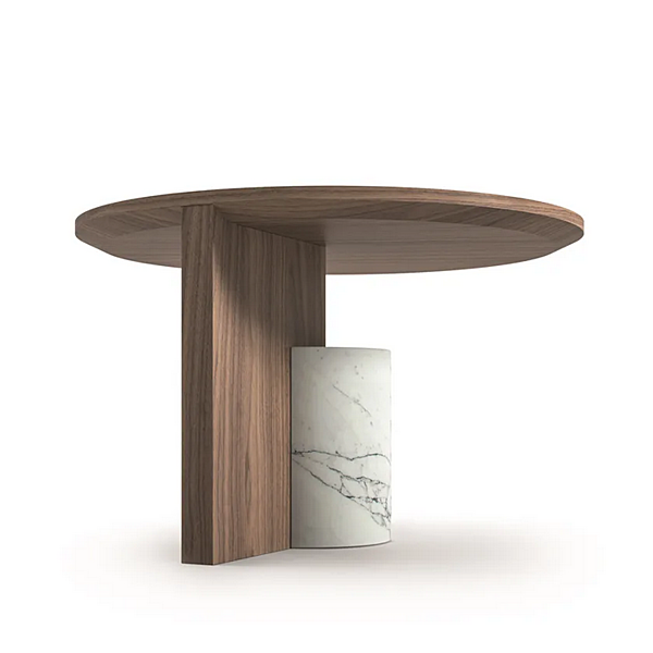 Tavolino da caffè rotondo in legno e marmo CASSINA 557 Sengu fabbrica CASSINA dall'Italia. Foto №3