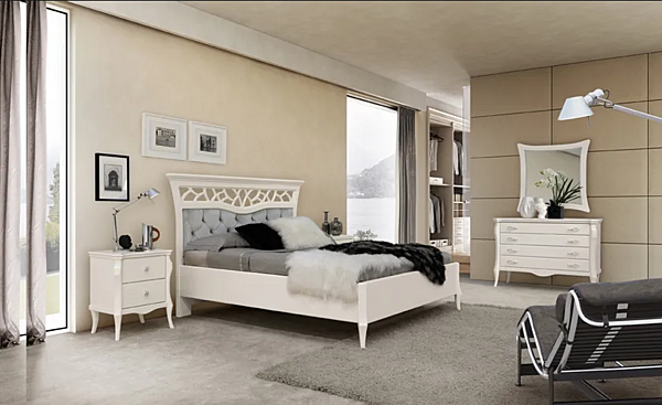 Letto matrimoniale con testata imbottita Montecarlo MARZORATI fabbrica MARZORATI dall'Italia. Foto №2