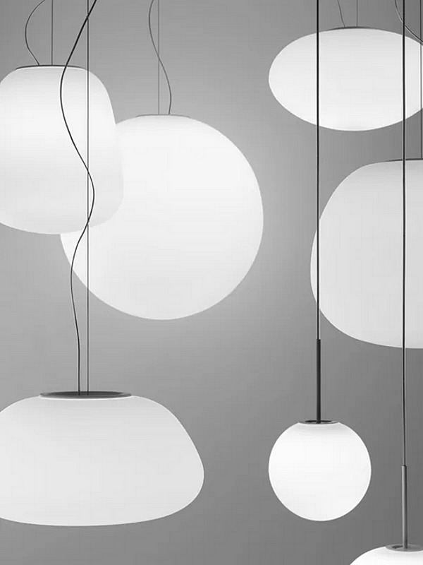 Lampada a sospensione in vetro Lumi Poga Fabbian fabbrica Fabbian dall'Italia. Foto №5