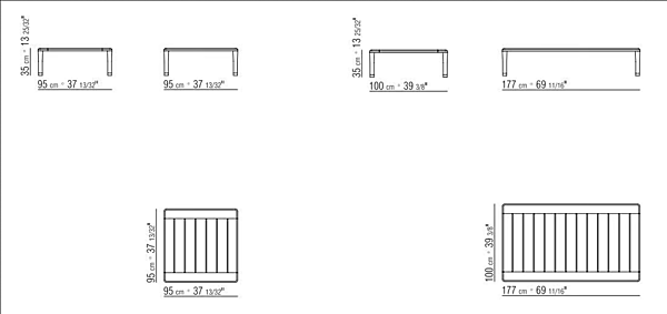 Tavolino laterale rettangolare in iroko collezione Kobo FLEXFORM fabbrica FLEXFORM dall'Italia. Foto №3
