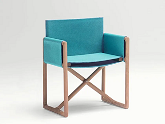 Sedia pieghevole da giardino con braccioli in tessuto PAOLA LENTI Portofino B95A