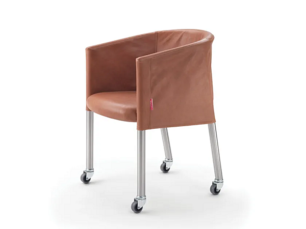 Poltrona in pelle con ruote e copertura removibile FLEXFORM MIXER fabbrica FLEXFORM dall'Italia. Foto №1